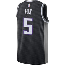 Load image into Gallery viewer, 5-De&#39;Aaron Fox Sacramento Kings  Swingman Jersey - Statement Edition – Black