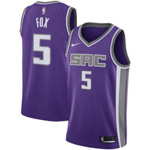 Load image into Gallery viewer, 5-De&#39;Aaron Fox Sacramento Kings Swingman Jersey Purple - Icon Edition