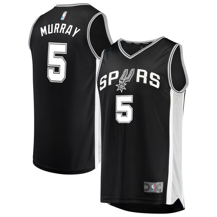 5-Dejounte Murray San Antonio Spurs Fanatics  Jersey Black - Icon Edition