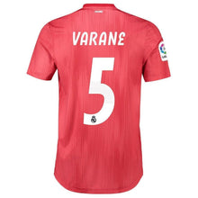 Load image into Gallery viewer, 5-Raphaël Varane Real Madrid 2018-19 Third Player Jersey – Red
