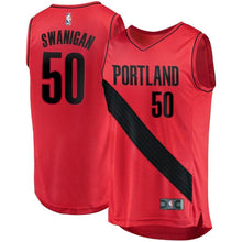 Load image into Gallery viewer, 50-Caleb Swanigan Portland Trail Blazers  Jersey - Statement Edition - Red