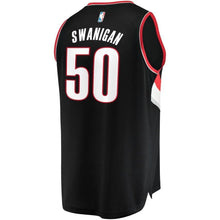 Load image into Gallery viewer, 50-Caleb Swanigan Portland Trail Blazers  Jersey Black - Icon Edition