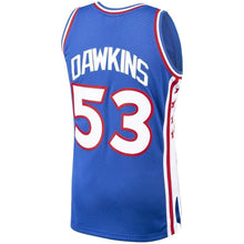 Load image into Gallery viewer, 53-Darryl Dawkins Philadelphia 76ers  1976-77 Hardwood Classics Swingman Jersey – Royal
