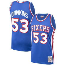 Load image into Gallery viewer, 53-Darryl Dawkins Philadelphia 76ers  1976-77 Hardwood Classics Swingman Jersey – Royal