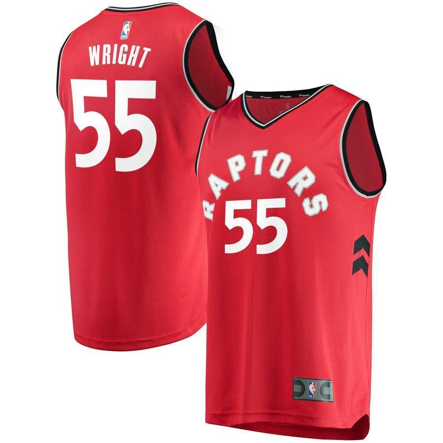 55-Delon Wright Toronto Raptors  Jersey Red - Icon Edition