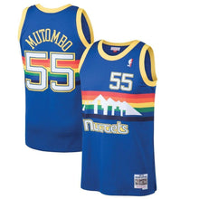Load image into Gallery viewer, 55-Dikembe Mutombo Denver Nuggets  Hardwood Classics Swingman Jersey - Blue