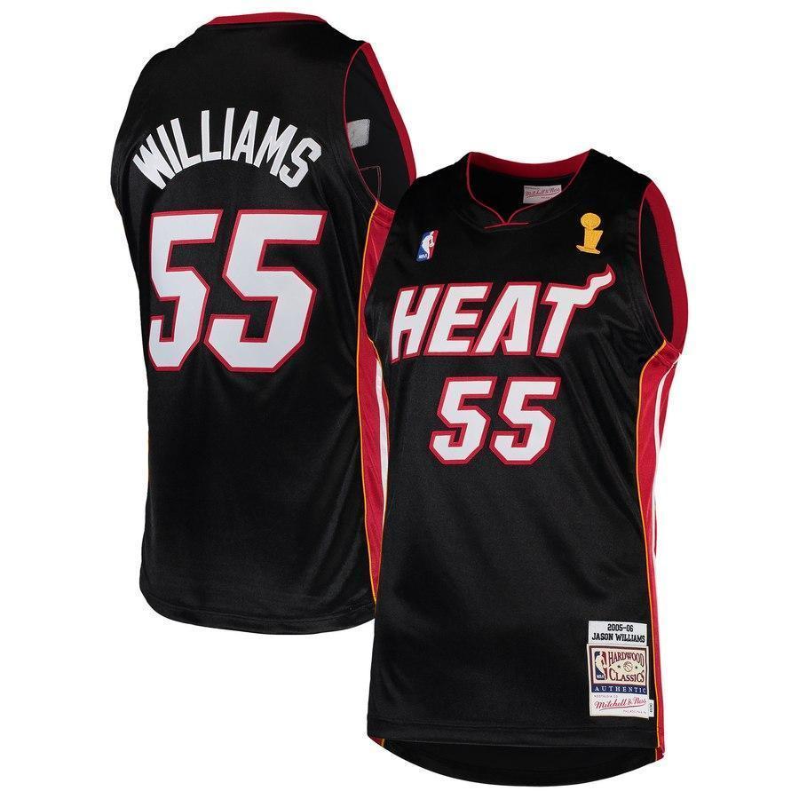 55-Jason Williams Miami 2005-06 Hardwood Classics Authentic Jersey - Black