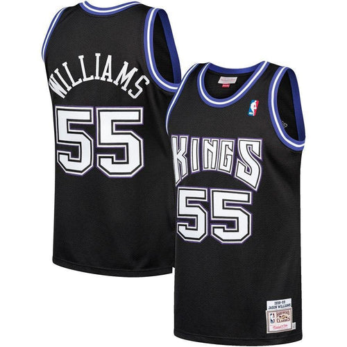 55-Jason Williams Sacramento Kings  1998-99 Hardwood Classics Authentic Jersey - Black