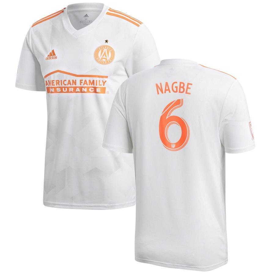 6-Darlington Nagbe Atlanta United FC King Peach Player Jersey – White