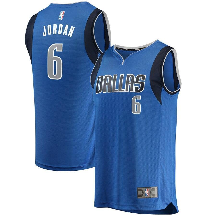 6-DeAndre Jordan Dallas Mavericks  Jersey - Icon Edition - Blue