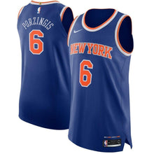 Load image into Gallery viewer, 6-Kristaps Porzingis New York Knicks Authentic Jersey Blue - Icon Edition