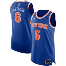 Load image into Gallery viewer, 6-Kristaps Porzingis New York Knicks Authentic Player Jersey Blue - Icon Edition