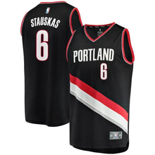 Load image into Gallery viewer, 6-Nik Stauskas Portland Trail Blazers  Jersey - Icon Edition - Black