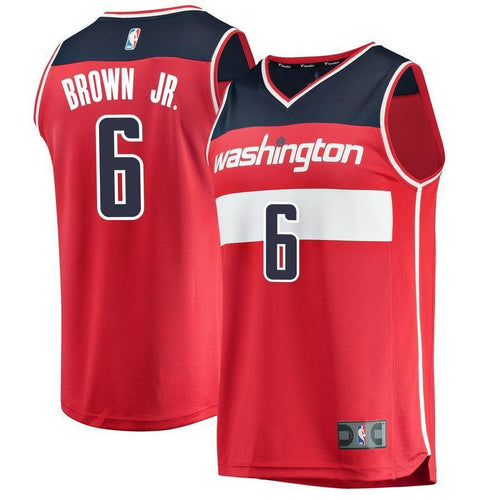 6-Troy Brown Washington Wizards 2018 NBA Draft First Round Pick Fast Jersey Red – Icon Edition