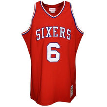 Load image into Gallery viewer, 6- Philadelphia 76ers Julius Erving Red Hardwood Classics Throwback Basketball Jersey