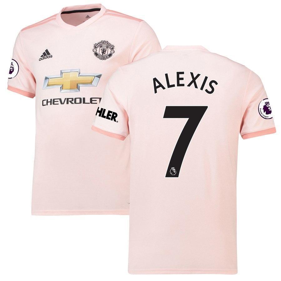 7-Alexis Sánchez Manchester United 2018-19 Away Player Jersey – Coral