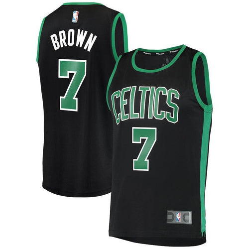 7-Jaylen Brown Boston Celtics  Jersey - Statement Edition - Black