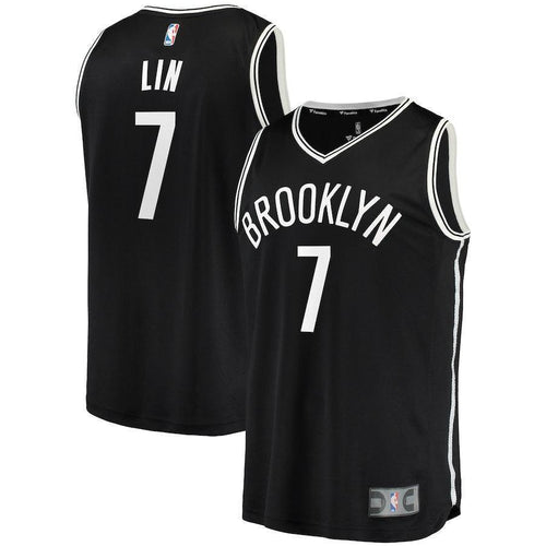 7-Jeremy Lin Brooklyn Nets  Jersey Black - Icon Edition