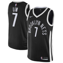 Load image into Gallery viewer, 7-Jeremy Lin Brooklyn Nets Swingman Jersey Black - City Edition