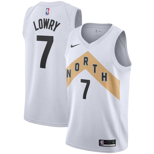 7-Kyle Lowry Toronto Raptors 2018-19 Swingman Jersey – City Edition – White