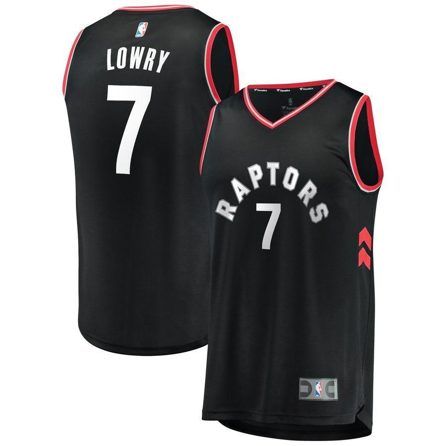 7-Kyle Lowry Toronto Raptors  Jersey Black - Statement Edition