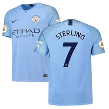 Load image into Gallery viewer, 7-Raheem Sterling Manchester City 2018-19 Home Player Jersey – Blue