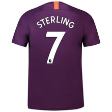 Load image into Gallery viewer, 7-Raheem Sterling Manchester City 2018-19 Third Stadium Player Jersey – Purple