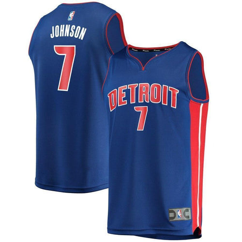 7-Stanley Johnson Detroit Pistons Jersey - Icon Edition – Blue
