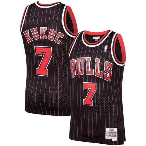 7-Toni Kukoc Chicago Bulls  Hardwood Classics Swingman Jersey – Black