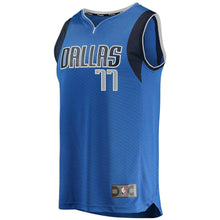 Load image into Gallery viewer, 77-Luka Doncic Dallas Mavericks  2018 NBA Draft First Round Pick Fast  Jersey Blue – Icon Edition
