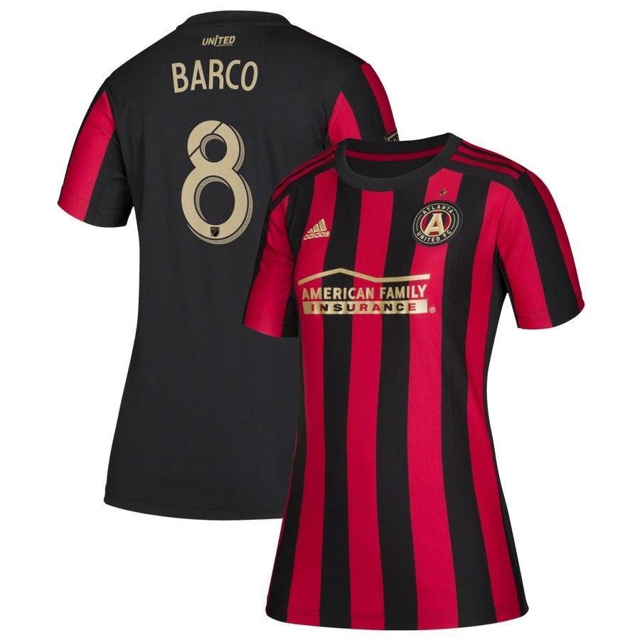 8-Ezequiel Barco Atlanta United FC Women's 2019 Star and Stripes Player Jersey – Red