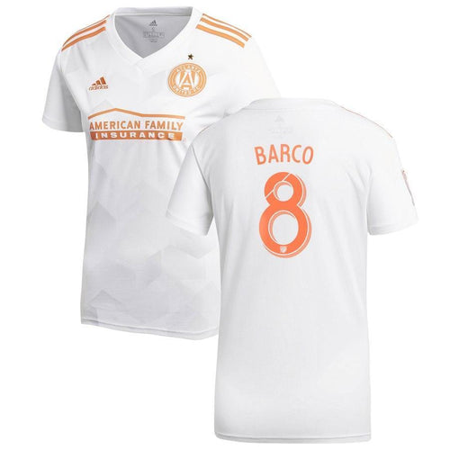 8-Ezequiel Barco Atlanta United FC Women's King Peach Player Jersey – White