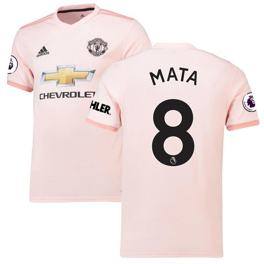 8-Juan Mata Manchester United 2018-19 Away Player Jersey – Coral