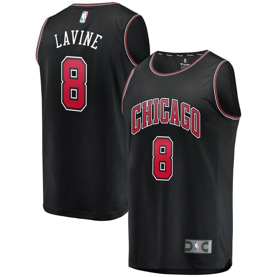 8-Zach LaVine Chicago Bulls  Jersey Black - Statement Edition