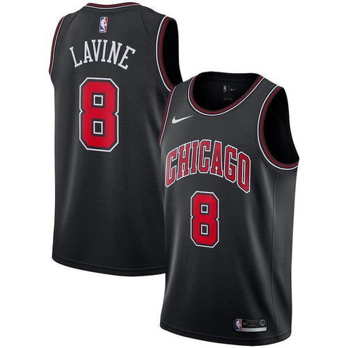 8-Zach LaVine Chicago Bulls  Swingman Jersey - Statement Edition – Black