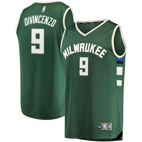 9-Donte DiVincenzo Milwaukee Bucks  Jersey - Icon Edition - Hunter Green
