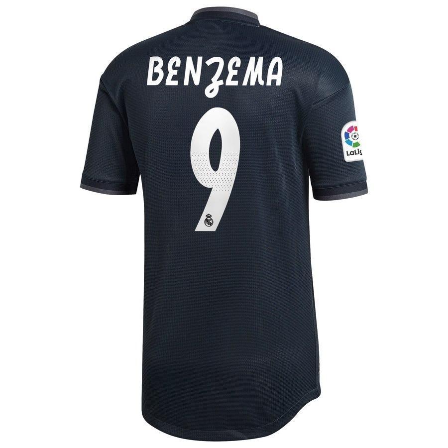 9-Karim Benzema Real Madrid 2018-19 Away Player Jersey – Gray