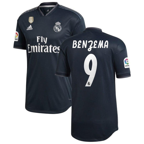 9-Karim Benzema Real Madrid 2018-19 Away Player Jersey – Gray