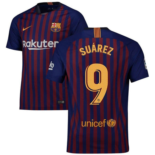 9-Luis Suárez Barcelona 2018-19 Home Replica Stadium Player Jersey – Blue