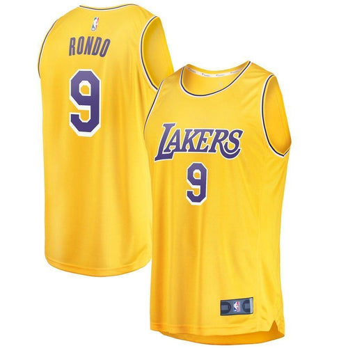 9-Rajon Rondo Los Angeles Lakers Jersey - Icon Edition - Gold