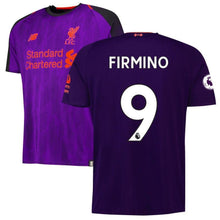 Load image into Gallery viewer, 9-Roberto Firmino Liverpool New Balance 2018-19 Away Player Jersey – Purple