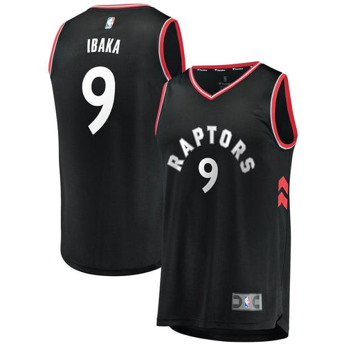 9-Serge Ibaka Toronto Raptors Jersey Black - Statement Edition