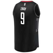Load image into Gallery viewer, 9-Zhou Qi Houston Rockets  Jersey Black - Statement Edition