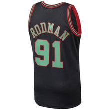 Load image into Gallery viewer, 91-Dennis Rodman Chicago Bulls  Hardwood Classics Christmas Swingman Collection Jersey – Black
