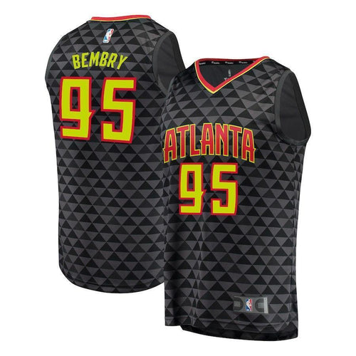95-DeAndre Bembry Atlanta Hawks  Jersey - Icon Edition – Black