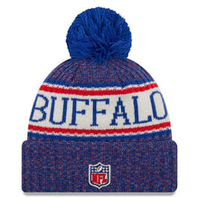 Load image into Gallery viewer, Buffalo Bills New Era 2019 Cold Weather Knit Hat – Royal