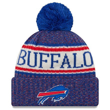 Load image into Gallery viewer, Buffalo Bills New Era 2019 Cold Weather Knit Hat – Royal