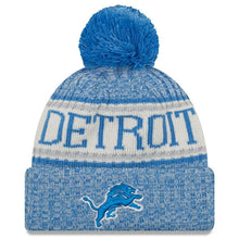 Load image into Gallery viewer, Detroit Lions New Era 2019 Cold Weather Knit Hat – Blue