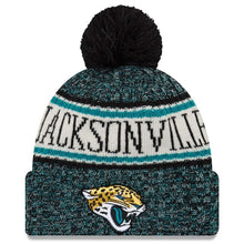 Load image into Gallery viewer, Jacksonville Jaguars New Era 2019 Cold Weather Knit Hat – Teal