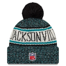 Load image into Gallery viewer, Jacksonville Jaguars New Era 2019 Cold Weather Knit Hat – Teal